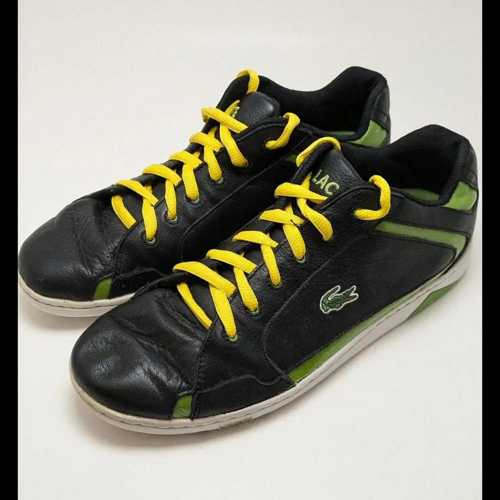 Mens Lacoste Sport 'Regan' Croc Lace U70 Black Sneakers Shoes 15SPM5859‎ Size 11